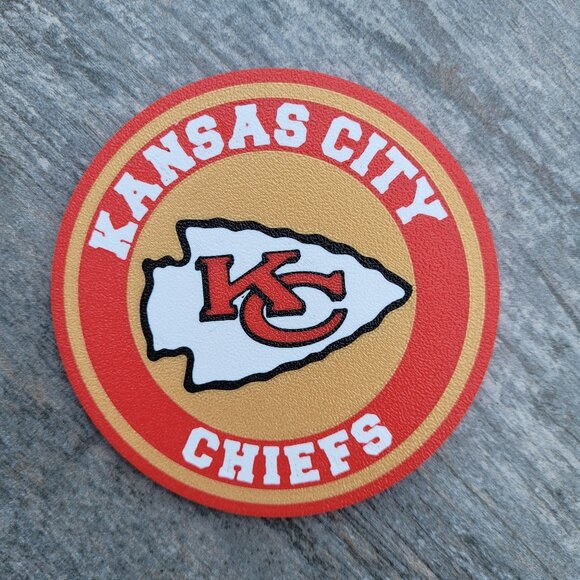 Kansas City Chiefs Coasters Set - 3D Printed - (Set of 4) - Picture 3 of 4
